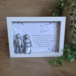 Cuadro Personalizado Figuras Playmobil Bodas de Plata | Regalos Originales