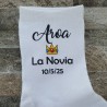 Calcetines Blancos Corona Princesa Super Mario | Regalos de Boda Originales