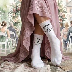 Calcetines Blancos Tacón Damas de Honor y Amigas | Regalos de Boda