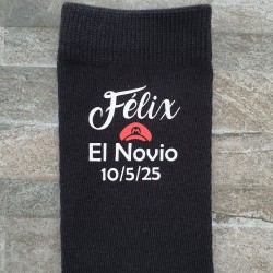 Calcetines Negros Novio Sombrero Super Mario | Regalos de Boda Originales