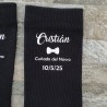 Calcetines Negros Pajarita Novio y Padrino | Regalos de Boda Originales
