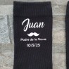 Calcetines Negros Bigote Novio y Testigos | Regalos de Boda Originales