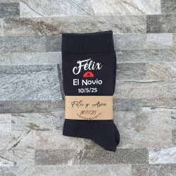 Calcetines Negros Novio Sombrero Super Mario | Regalos de Boda Originales