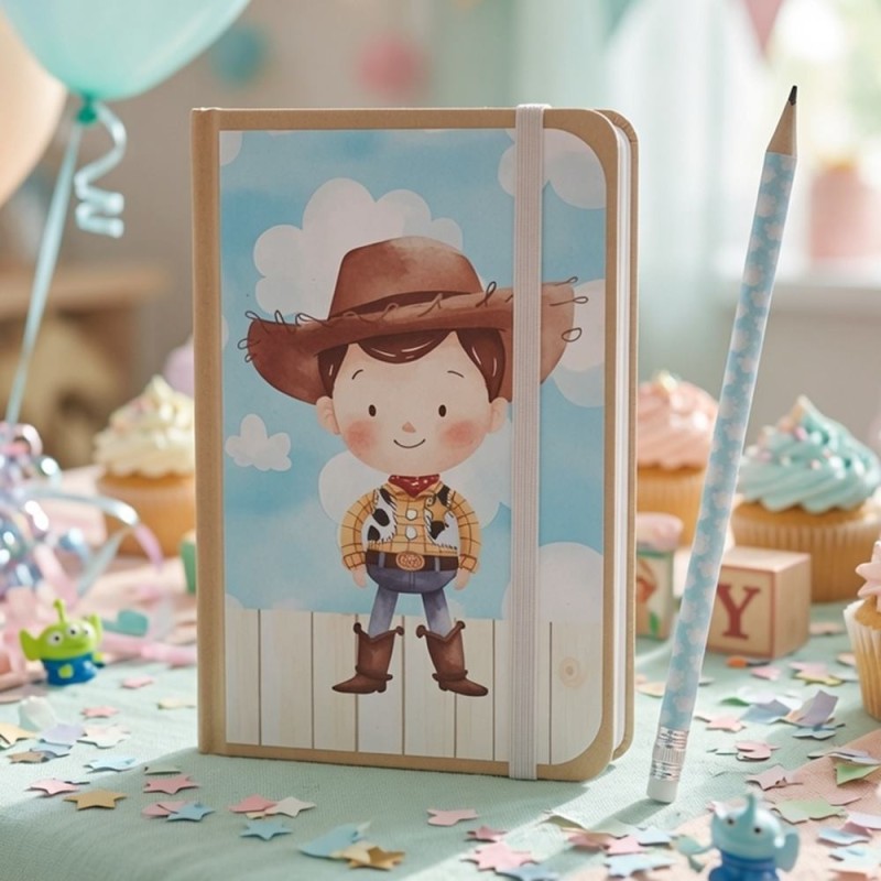 Cuaderno A6 Kraft con Lápiz Woody Toy Story | Detalles de Cumpleaños