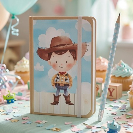 Cuaderno A6 Kraft con Lápiz Woody Toy Story | Detalles de Cumpleaños