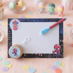 Pack Regalo Divertido Spiderman | Pizarra A5, Rotulador y Yoyó