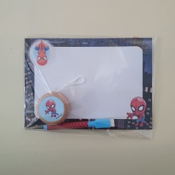 Pack Regalo Divertido Spiderman | Pizarra A5, Rotulador y Yoyó