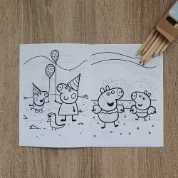 Libro Colorear A5 Peppa Pig con Lápices | Detalles Infantiles