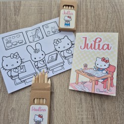 Libro Colorear A5 Hello Kitty con Lápices | Detalles para Eventos