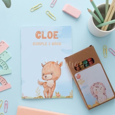 Peque Libro Colorear A6 Animales del Bosque | Detalles Infantiles