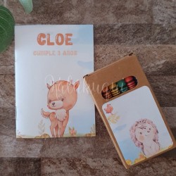 Peque Libro Colorear A6 Animales del Bosque | Detalles Infantiles