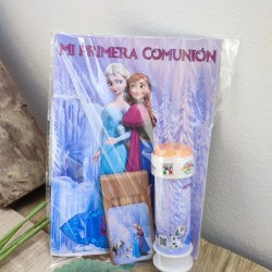 Pack Regalo Divertido Frozen Disney | Libro Colorear, Lápices y Pompero