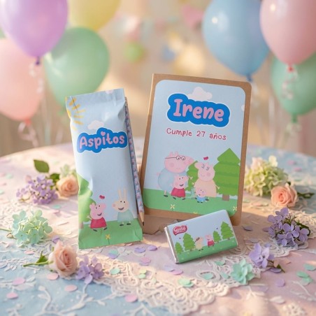 Pack Regalo Divertido Peppa Pig | Cuaderno, Lápiz y Dulces