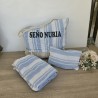 Set Algodón Rayas Personalizado Profe | Bolsa, Neceser y Pareo