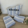 Set Algodón Rayas Personalizado Profe | Bolsa, Neceser y Pareo
