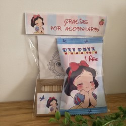 Pack Regalo Divertido Blancanieves | Lámina, Colores y Gusanitos