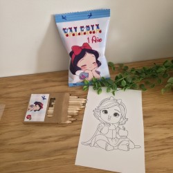 Pack Regalo Divertido Blancanieves | Lámina, Colores y Gusanitos