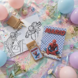 Libro Colorear A5 Spiderman con Lápices | Detalles para Eventos