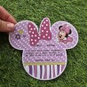 Invitación Cabeza de Minnie Mouse Personalizada | Cumpleaños Infantiles