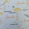 Etiqueta Redonda Dibujo Niña a Mano | Pegatina Estilo Artesanal