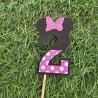 MiniCake Topper Número Minnie Mouse | Decoración Tartas Infantiles