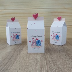 Caja Lechera Stitch y Ángel Disney | Cajitas Dulceras Personalizadas