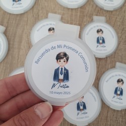 Espejo de Bolso Comunión Niño | Detalles de Invitados Personalizados