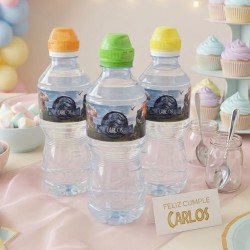 Etiqueta Botella de Agua Parque Jurásico | Papelería para Cumpleaños