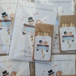 Libro de Colorear para Bodas A6 + Caja de Colores | Detalle Infantil Elegante
