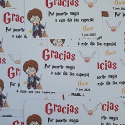 Tarjeta de Agradecimiento Harry Potter | Detalle Mágico y Cuqui