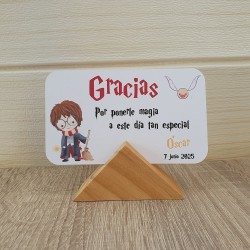 Tarjeta de Agradecimiento Harry Potter | Detalle Mágico y Cuqui