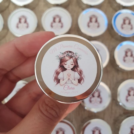 Bálsamo Labial Lata Comunión Niña Pelo Largo | Detalles Invitados