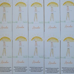 Marcapáginas Sencillo Niña Arcoiris | Recuerdos de Comunión
