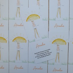 Marcapáginas Sencillo Niña Arcoiris | Recuerdos de Comunión