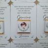 Tarjeta de Agradecimiento con Chocolatina Napolitana Niño Comunión
