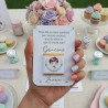 Tarjeta de Agradecimiento con Chocolatina Napolitana Niño Comunión