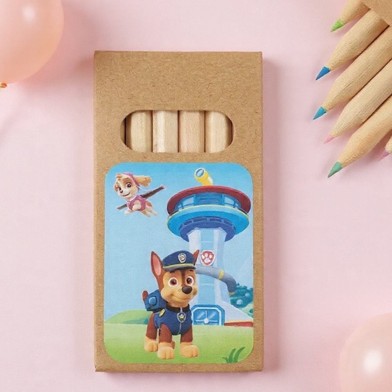 Caja Lápices de Madera Patrulla Canina | Detalles para Cumpleaños