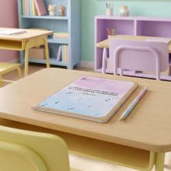 Cuaderno A5 Kraft con Lápiz Notas Musicales | Detalles Personalizados