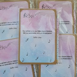 Cuaderno A5 Kraft con Lápiz Notas Musicales | Detalles Personalizados
