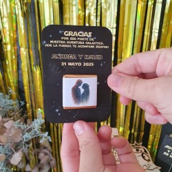 Tarjeta Agradecimiento con Chocolatina Star Wars | Detalles Cumpleaños