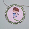 Etiqueta Redonda Niño Fútbol | Pegatina Personalizada Deportiva