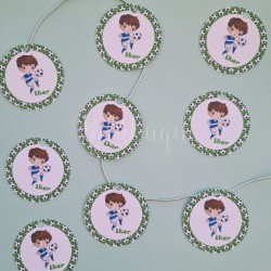 Etiqueta Redonda Niño Fútbol | Pegatina Personalizada Deportiva