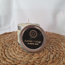 Vela en Lata con Cuerda Star Wars Personalizada | Regalos Originales