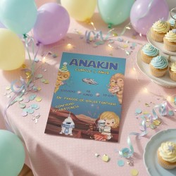 Invitación Cumpleaños Star Wars Personalizada | Papelería Infantil
