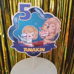 Cake Topper Sencillo Star Wars | Decoración de Tartas Limpia y Galáctica
