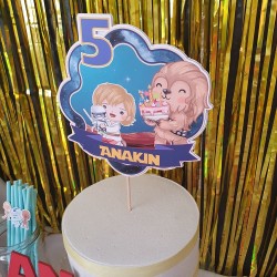 Cake Topper Sencillo Star Wars | Decoración de Tartas Limpia y Galáctica