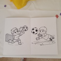 Libro Colorear A5 Fútbol con Caja Lápices | Detalles Cumpleaños