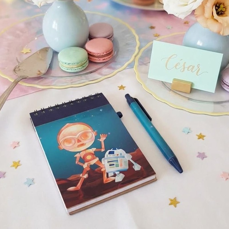 Cuaderno A6 con Bolígrafo Star Wars Robots | Papelería Selecta