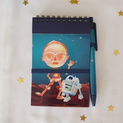 Cuaderno A6 con Bolígrafo Star Wars Robots | Papelería Selecta