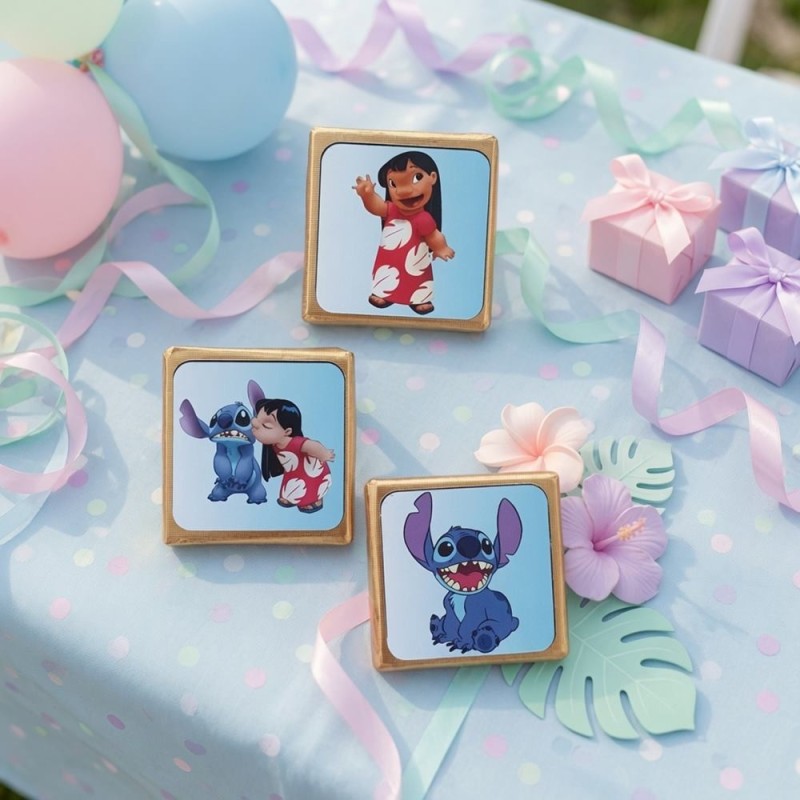 Pack 3 Chocolatinas Stitch Disney Personalizadas | Napolitanas